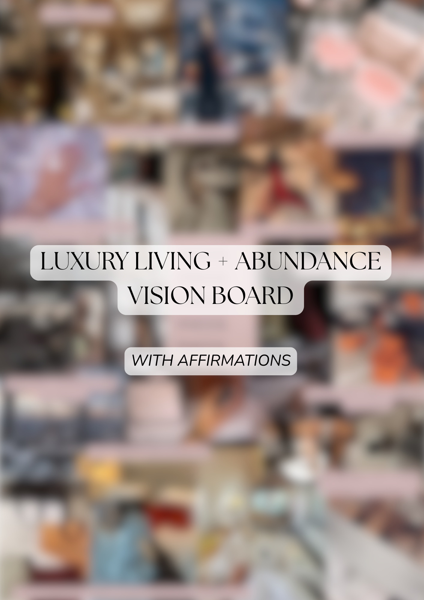 Luxury Living + Abundance Vision Board - Digital Download